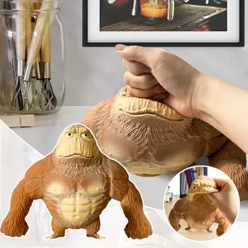 Игрушка для снятия стресса Обезьянка, Мягкая игрушка Обезьянка, Игрушка Обезьянка, Игрушка Обезьянка из эластичного латекса, Сенсорная игрушка от стресса