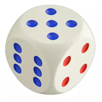 Игрушка для снятия стресса PU Slow Resilience Dice для детей, синяя, белая, красная, мягкая, забавная, сжимающая игральная кость, снятие тревожности