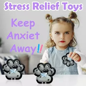 Игрушка для снятия стресса с кошки, игрушка для снятия беспокойства, ущипывания кошачьей лапой, сенсорная игрушка для детей, подростков и взрослых, мягкий мячик для снятия стресса, игрушка-лапка животного A