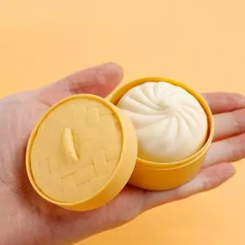 Игрушка для снятия стресса с помощью булочки и пароварки, игрушка для снятия стресса с шарика из теста, сенсорная игрушка для детей, подростков и взрослых, мягкая игрушка-антистресс TPR, имитация еды, игрушка-фиджет S