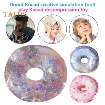Игрушка для снятия стресса с помощью пончика, сенсорная игрушка для детей и взрослых, мягкая игрушка TPR для снятия стресса, успокаивающая игрушка-создание десерта B
