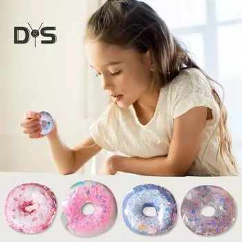 Игрушка для снятия стресса с помощью пончика, сенсорная игрушка для детей и взрослых, мягкая игрушка TPR для снятия стресса, успокаивающая игрушка-создание десерта F