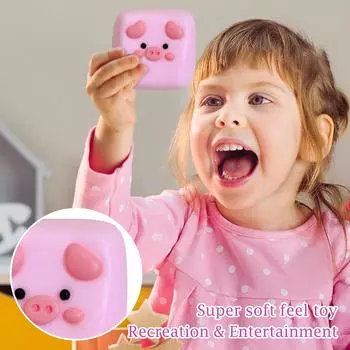 Игрушка для снятия стресса с поросенка. Медленная игрушка для снятия стресса. Ручная работа. Пищевой силикон. One Size