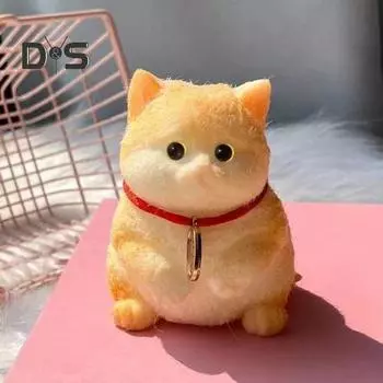 Игрушка для снятия стресса с толстого кота, симуляция снятия беспокойства, сенсорная игрушка для щипков котят, для детей, подростков, взрослых, мягкая игрушка-антистресс TPR, игрушка-фиджет для животных серый белый