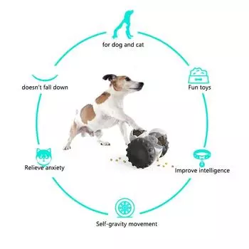 Игрушка для собачьего лакомства, протекающая для маленьких и больших собак, интерактивные игрушки для щенков и кошек, дозатор для кормления слоу-фудом, аксессуары для обучения IQ жёлтый