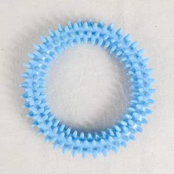 Игрушка для собак DICOCO, жевательная популярная игрушка для собак, прочная, цветная, макаронная, TPR, соска-пустышка для собак, устойчивая к жеванию, для больших полированных игрушек, кольцо, игрушка, синий