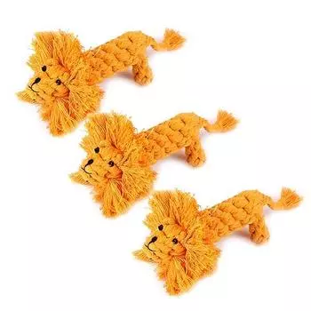 Игрушка для собак Dogeye из ниток лев 18см, случайная доставка, 3 шт.