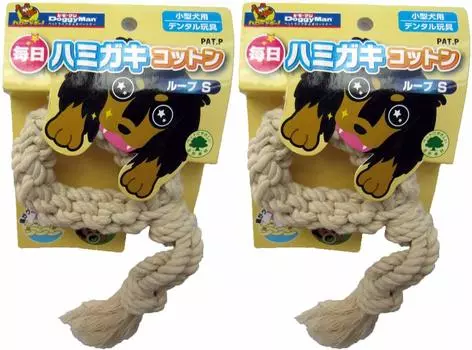 Игрушка для собак Doggyman, ежедневная зубная паста, хлопковая петля, размер S x 2 шт.