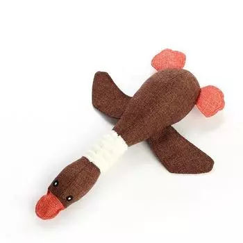 Игрушка для собак, игрушка-буксир, кукла, скрипящая зубами дикого гуся, 1 шт., кофе