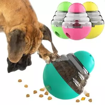 Игрушка для собак, интеллектуальные игры, медленная кормушка, диспенсер, забавное лакомство для домашних животных, протекающий шарик для маленьких и больших собак, встряхивающие игрушки с утечкой