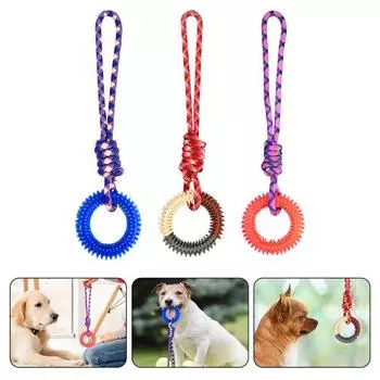 Игрушка для собак, интерактивная игрушка для чистки зубов собаки, облегчение тревоги, устойчивая к укусам, тренировка жевания розы красного