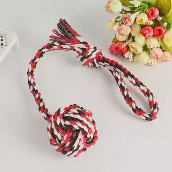 Игрушка для собак «Метеоритный узел» из прочной хлопковой веревки Small Hanging Ball 30cm-75g