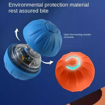 Игрушка для собак Мяч Автоматический Движущийся Прыгающий Катящийся Мяч USB Умный Щенок Интерактивная Игрушка Для Собак Жевать Мяч Домашние Животные Аксессуары Для Собак Игрушки Для Домашних Животных синий