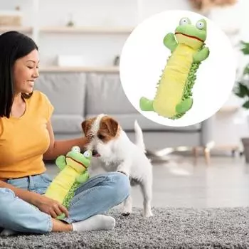 Игрушка для собак, мягкая, устойчивая к укусам, плюшевая жевательная игрушка для собак, в форме лягушки, бегемота, игрушка для чистки зубов собаки, товары для домашних животных Frog