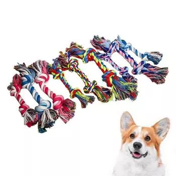 Игрушка для собак Pet Molar устойчивый к укусам узел из хлопковой веревки для маленьких собак щенков, облегчающий заложенность зубов, чистка зубов, жевательные игрушки для домашних животных