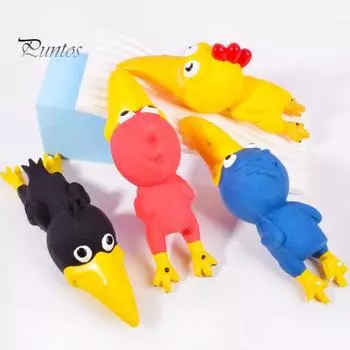 Игрушка для собак «Писклявая курица», интерактивная игрушка для жевания домашних животных, чистка зубов щенка, кричащая латексная курица для снятия скуки и дрессировки красный