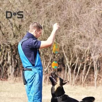 Игрушка для собак с мячом, интерактивная обучающая игра «Тяни и бросай», игрушка для собак, неразрушимая игрушка для собак с мячом для агрессивных жевателей синий