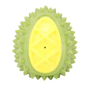 Игрушка для собак в форме дуриана, мяч TPR, интерактивный, многофункциональный, уменьшающий беспокойство, звук, дуриан, собака зелёный