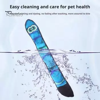 Игрушка для собак в форме змеи со звуком погремушки, скрипучая игрушка для домашних животных, устойчивая к укусам, уменьшает беспокойство, жевательная игрушка для домашних животных для собак, кошек синий