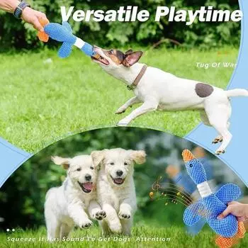 Игрушка для собак в виде утки-кряква, жевательная игрушка для собак, пищащая дикая утка, обучающая игрушка-головоломка, милая мягкая игрушка для жевания, устойчивая к укусам, товары для животных