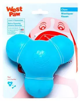 Игрушка для собак West Paw, развивающая игрушка Zogoflex Tux Aqua Blue, размер S