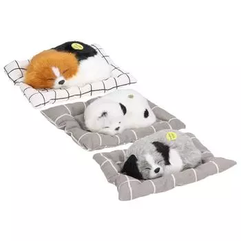 Игрушка для спящей собаки Make Sound с тканевой подушкой, имитация плюшевой игрушки для маленькой собаки, украшения для кукол Migru