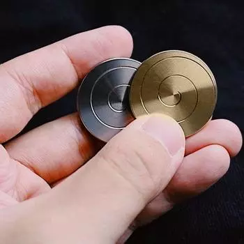 Игрушка для стола с вращающейся волчком, снятие стресса, тревожности, для детей, подростков, взрослых, портативная, для путешествий, металлическая монета, игрушка-фиджет серебряный