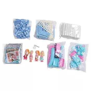 Игрушка для строительства замка принцессы, развивающая творческие способности и воображение, 4 этажа, 14 комнат, набор для самостоятельной сборки замка для девочек