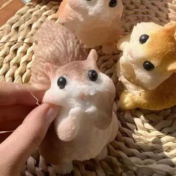 Игрушка для сжимания белки, симуляция снятия стресса и беспокойства, сенсорная игрушка для детей в виде щипка белки верблюд