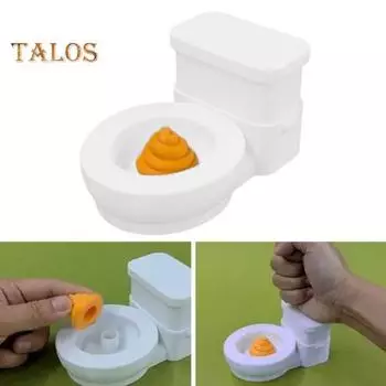 Игрушка для унитаза с 3D-игрушкой для розыгрыша в виде какашек, игрушка для розыгрыша в виде выскакивающей какашки в унитазе, игрушка-кляп, подарок для детей, друзей и взрослых белый