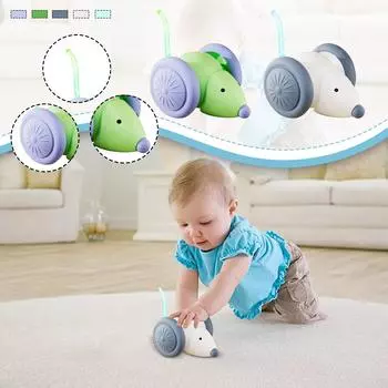 Игрушка для упражнений для кошек Стимулирующая игрушка для кошек Светодиодная светящаяся игрушка для кошек Электронная игрушка для грызунов Увеличенное время игр для активных кошек One Size зелёный