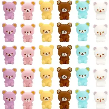 Игрушка для ванной Фигурка медведя Пукапука Пастель 6 видов x 5 каждого 30 штук в общей сложности Праздничный набор вместимость для фестивальных распродаж игрушки Игрушки Куклы Фигурки Ванная комната