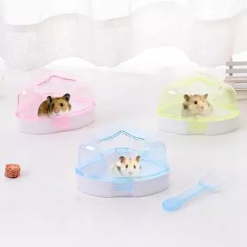 Игрушка для ванной комнаты с хомяком, прозрачная ванна с входом в пятиконечную звезду, комната для песочной ванны с песком белый