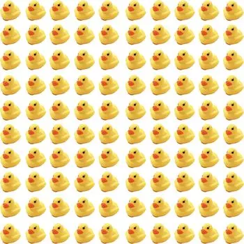 Игрушка для ванны Ailunate Duck, мини-игрушка для утки, плавающая в ванне, большая емкость, 100 штук жёлтый
