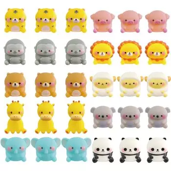 Игрушка для ванны фигурка мягкого животного зоопарк пастель 10 видов x 3 штуки каждый набор из 30 штук емкость для дня рождения акция по продаже игрушки игрушки куклы фигурки