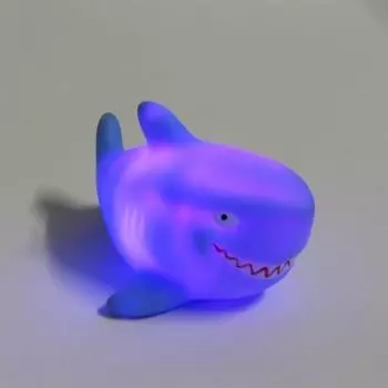 Игрушка для ванны, мигающий свет, мультяшная акула, ПВХ, игрушка для детского душа, вечерние сувениры