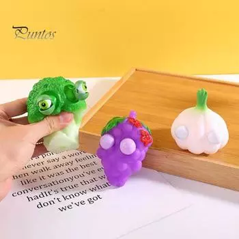 Игрушка для выдавливания глаз, снимающая тревогу, животное, фрукт, овощ, сенсорная игрушка для детей, взрослых, капибара, сова, огурец, ананас, помидор, игрушка для снятия стресса F