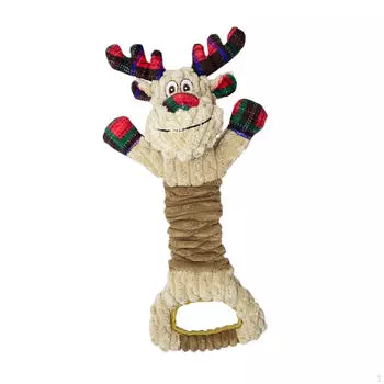 Игрушка для жевания для собак, пищащая большая интерактивная звуковая игрушка, плюшевая, которую можно кусать и Reindeer