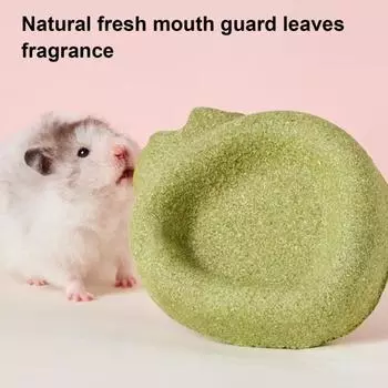 Игрушка для жевания хомяка Натуральные лакомства для кроликов Игрушка для жевания Съедобные миски с дизайном в виде клубники Миска для корма морских свинок для мелких домашних животных Кролики хаки
