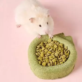 Игрушка для жевания хомяка Yousheng Chew-A-Bowl, натуральные лакомства для кроликов, жевательная игрушка с дизайном в виде клубники, съедобные миски для морской свинки, миска для мелких домашних животных, кроликов хаки