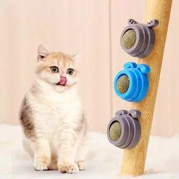Игрушка для жевания кошек, устойчивая к укусам, эмоциональный комфорт, развлекательный шарик из кошачьей мяты, съедобная игрушка-лакомство для кошачьего лизания