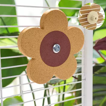 Игрушка для жевания попугая Игрушка для жевания птицы, Тренировочная деревянная кормушка Пробка для кормления Вращающееся колесо