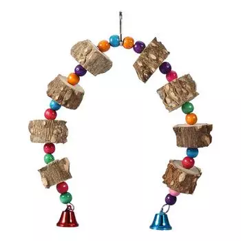 Игрушка для жевания попугая, качели, клетка для птиц, подвесная деревянная игрушка