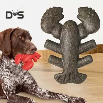 Игрушка для жевания собак для агрессивных жевателей Интерактивная игрушка для прорезывания зубов в форме лобстера Безопасная игрушка для обучения чистке зубов для собак