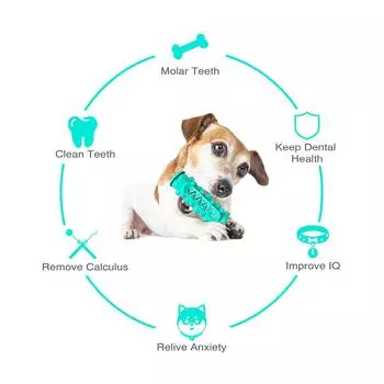 Игрушка для жевания собак для маленьких, средних и больших собак, зубная щетка, зубная щетка, молярные игрушки, чистка зубов, французский бульдог, мопс, золотистый ретривер, товары для животных зелёный