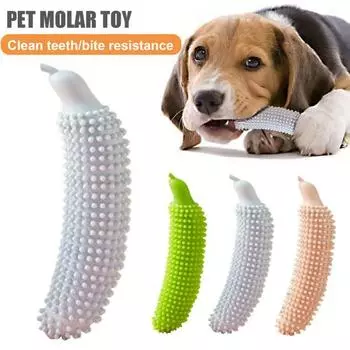 Игрушка для жевания собак, хорошая интерактивная, снимает прочность, привлекательные зубы, укус, скука, устойчивая к чистке, TPE, огуречная палочка, игрушка для прорезывания зубов у домашних животных розовый