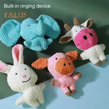 Игрушка для жевания собак и кошек, пищащая интерактивная игрушка для домашних животных с хрустящей бумагой, снимающая скуку и стресс, плюшевая игрушка для животных, прорезывающихся зубов, чистящая игрушка, товары для животных розовый