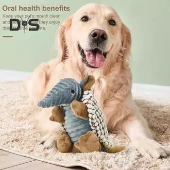 Игрушка для жевания собак, устойчивая к укусам, ПП, хлопковый наполнитель, игрушка для собаки, кукла, игрушка в форме мультяшного животного, игрушка для домашних животных, звуковая игрушка для собак, избавляющая от скуки коричневый