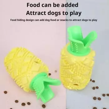 Игрушка для жевания собак в виде ананаса, неразрушимая резиновая игрушка-головоломка для собак, агрессивная для жевания, интерактивная