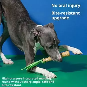 Игрушка для жевания собак Yousheng, бамбуковая палочка для зубов собак, для агрессивного жевания, неразрушимая игрушка для прорезывания зубов щенков для крупных и средних пород собак цвет старого дерева